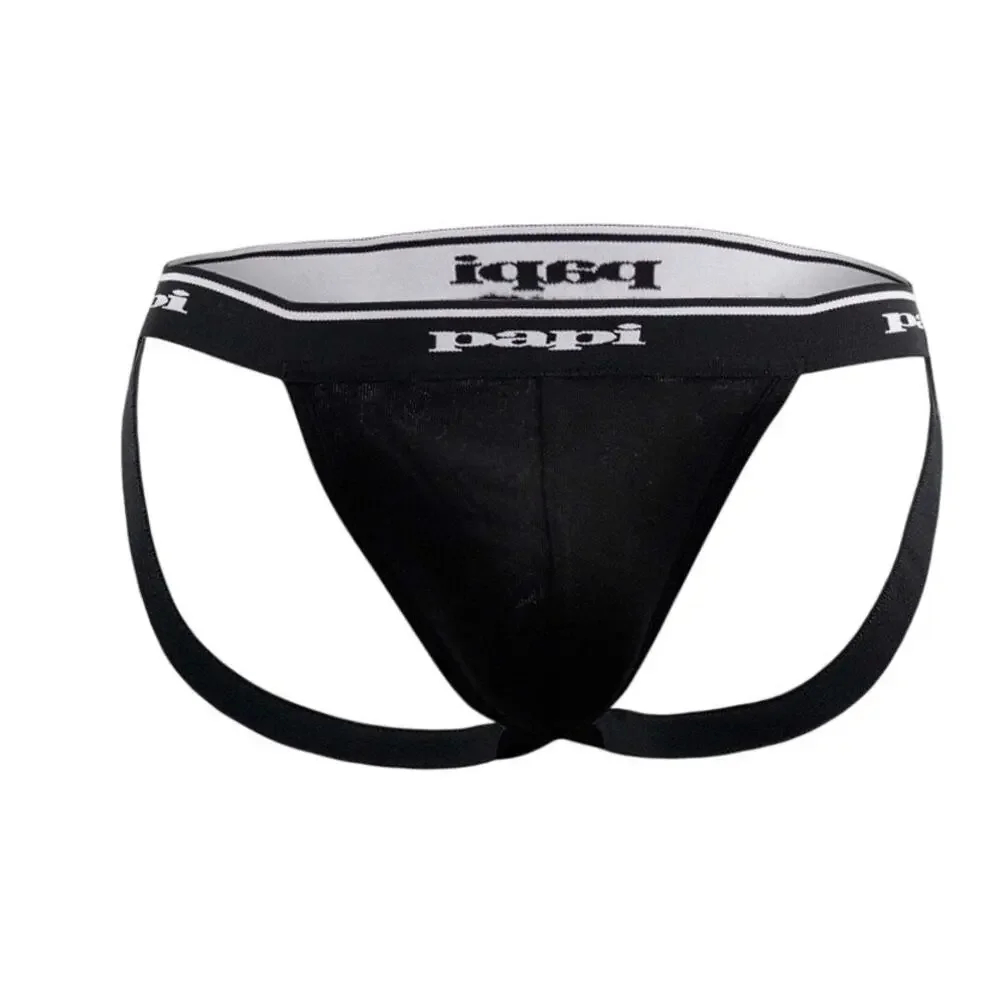 Papi Rib Jockstrap Black XL Extra Large